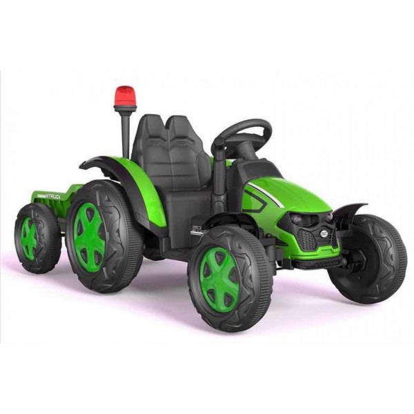 Ηλεκτροκίνητο Παιδικό Τρακτέρ 12V Με Trailer σε Πράσινο χρώμα 3185900